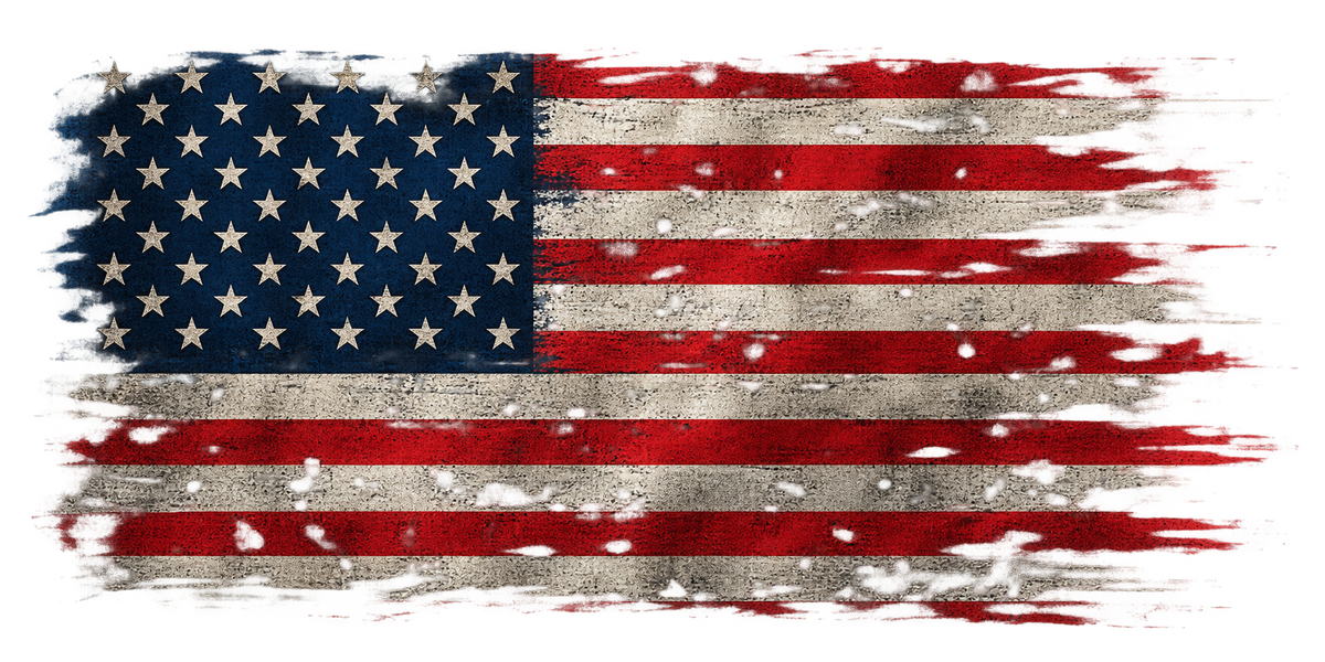 Distressed American flag representing Carmatech Engineering's American-made precision paintball markers.