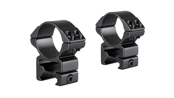 Hawke Match Mount 30 mm high Weaver rings, transparent background