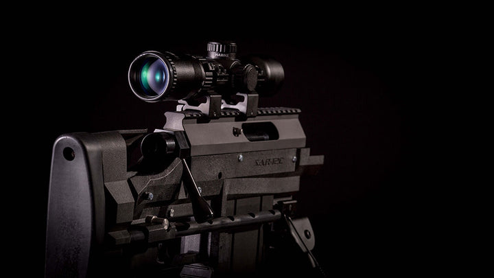 SAR-12C with Hawke XB30 Pro optic angled view