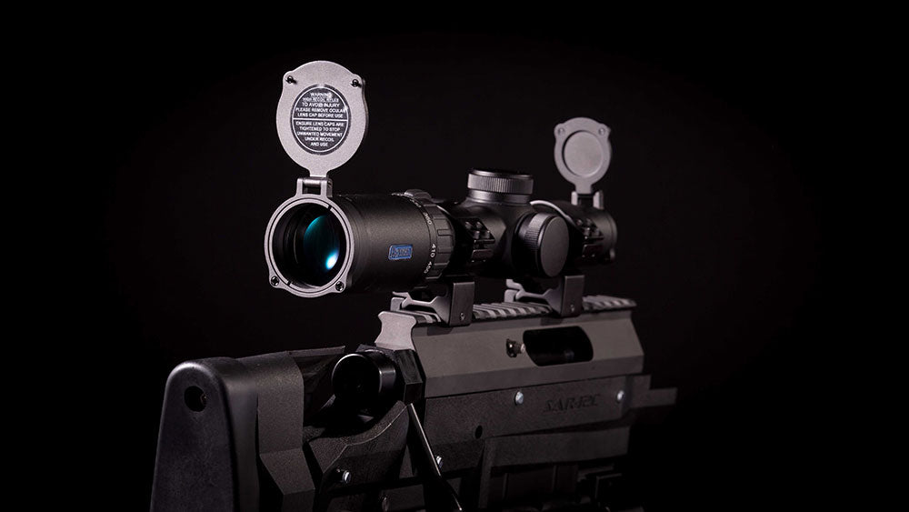 Hawke XB30 Pro mounted on SAR-12C front angle